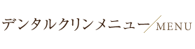 プロフェッショナル 歯磨きメニュー／デンタルクリン 歯科ドックメニュー