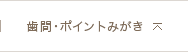 歯間・ポイントみがき