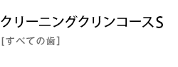 クリーニングクリンコースS（すべての歯）