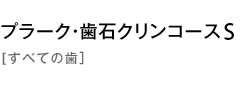 プラーク・歯石クリンコースS（すべての歯）